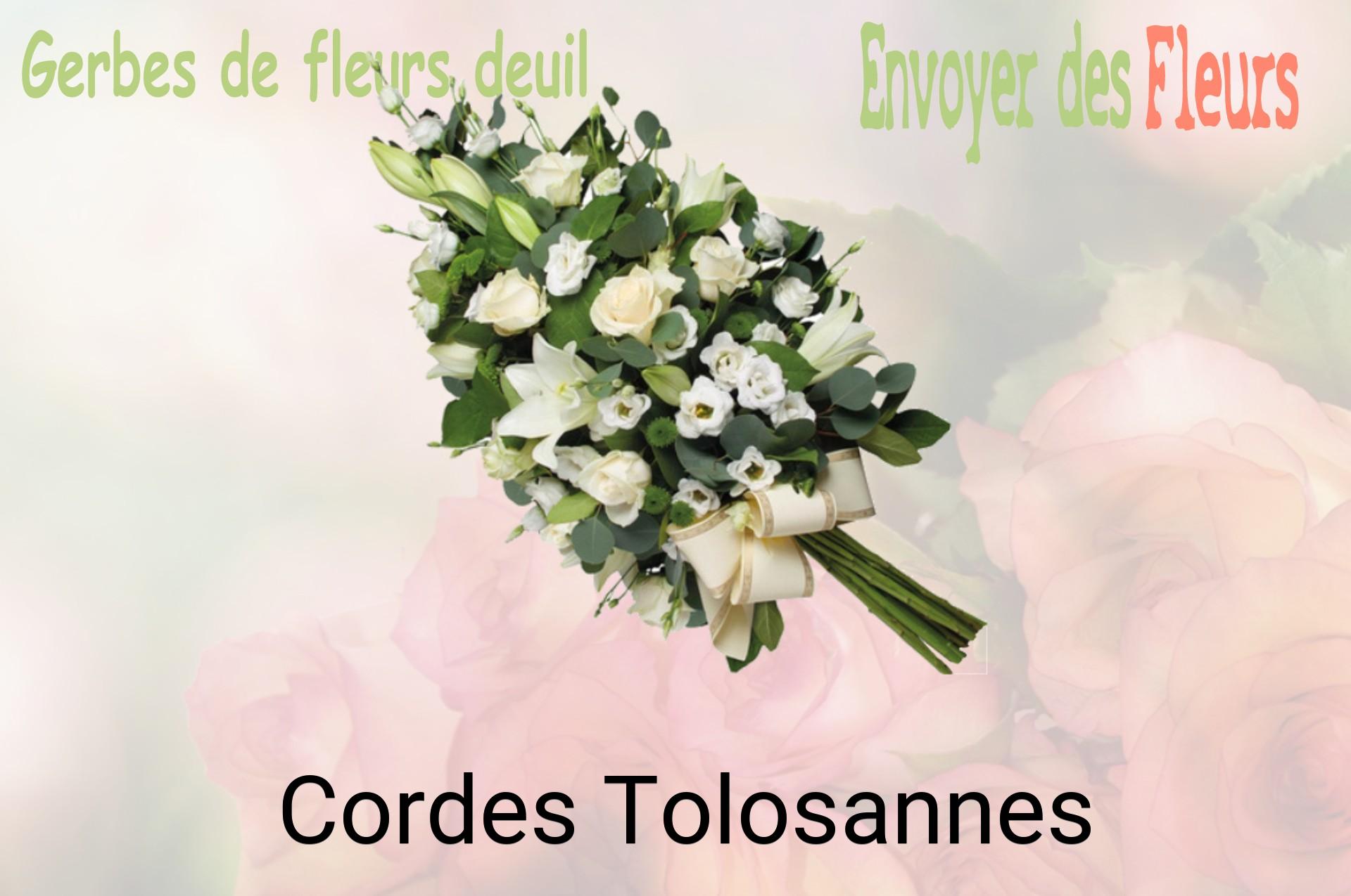 Gerbe de fleurs de deuil livrée à Cordes-Tolosannes